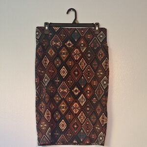 LuLaRoe Geometric Pattern Pencil Skirt - Multicolor